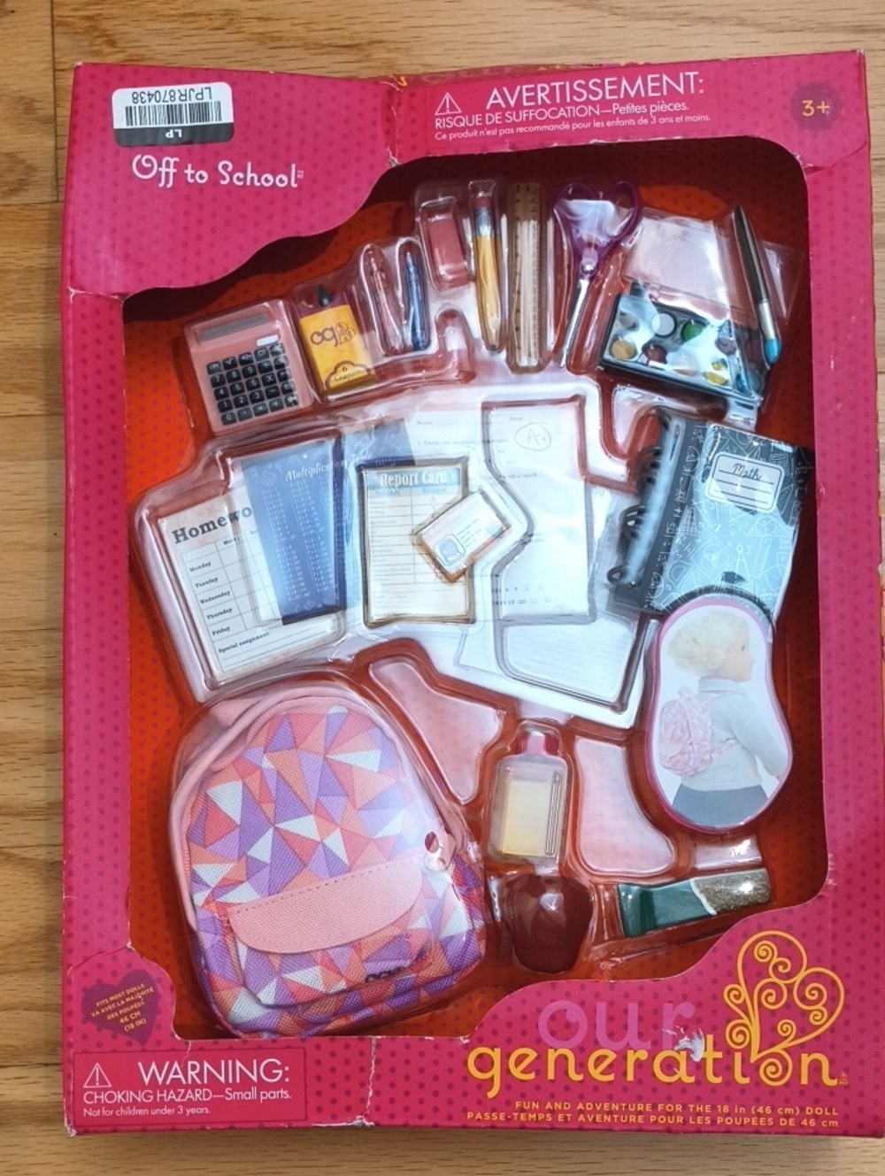 Our Generation Off To School Doll Set NWT